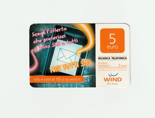 Tessera scheda telefonica wind - scheda,
