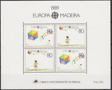 Madeira/Portogallo 1989 Europa Giochi Bambini Giocattoli Aquilone Volante m/s MNH