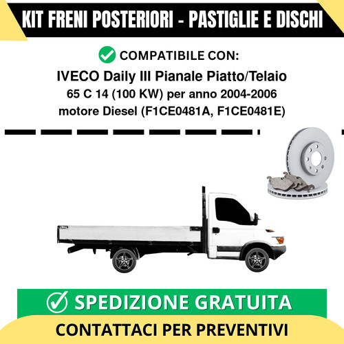 Kit freni posteriori per iveco - per,
