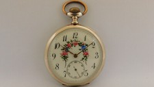 Orologio da tasca argento funziona MOERIS silver pocket watch works A315