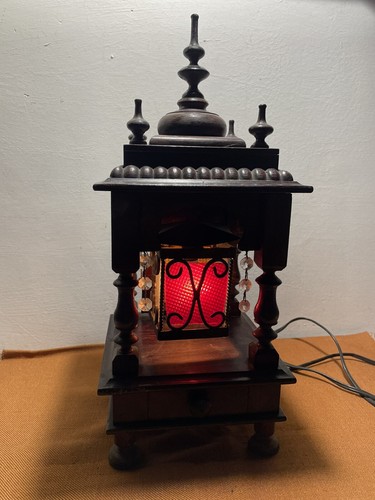 Lampada vintage legno con - lampada,