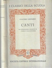 Canti. . Giacomo Leopardi. 1963. IED.