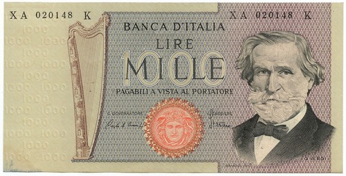 1000 lire giuseppe verdi - lire,