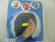 Parrucca bionda donna carnevale travestimento capelli corti lisci C76