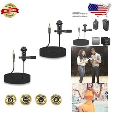 Microfono Pro Lavalier per Rode Wireless Pro/GO II | Confezione da 2 condensatori omnidirezionali