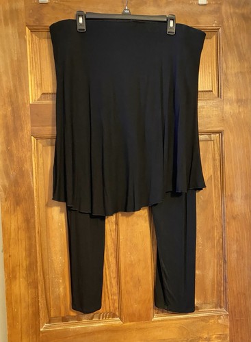 Gonna donna nera con leggings
