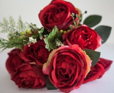 Bouquet Fiori Peonia Seta Artificiale (N.2) -7 Colori Decorazione Centrotavola Matrimonio