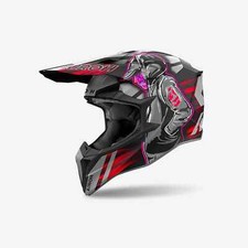 CASCO CROSS AIROH WRAAAP CYBER ROSSO OPACO TAGLIA M
