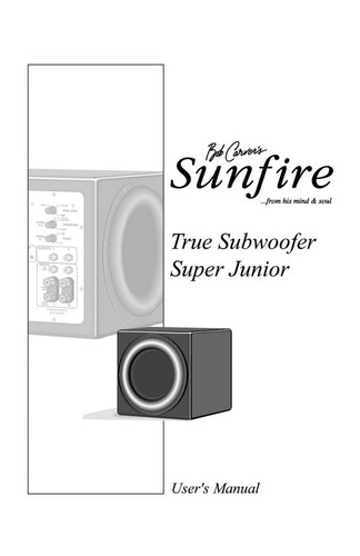 Carver sunfire true subwoofer - sunfire,
