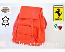 Ferrari Schedoni zaino da donna in pelle colore rosso backpack rucksack