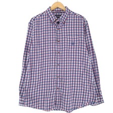 Camicia Vintage Champion A Righe In Flanella Di Cotone Ln2 Taglia L