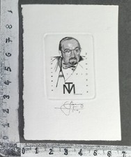 WUNDERKAMMER C EXLIBRIS 1059 " ritratto TRANQUILLO MARANGONI"- *L LOHMUS*-C SIGN