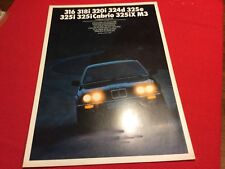 BMW 316/318/320/324/325/32cabrio/325X M3. Prospetto colori e rivestimenti intern