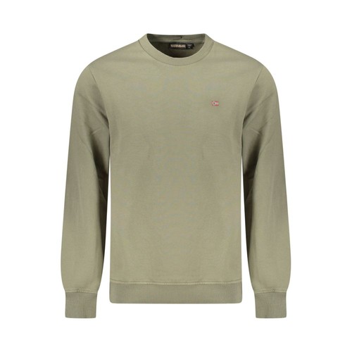 Napapijri verde cotton - cotton, men's