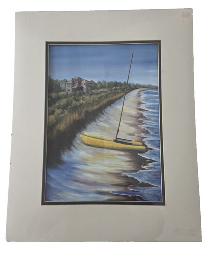 Quadro acquerello catamarano - acquerello,