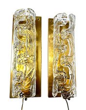 COPPIA DI APPLIQUE VETRO