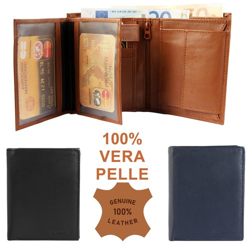 Portafoglio uomo vera pelle - portafoglio,