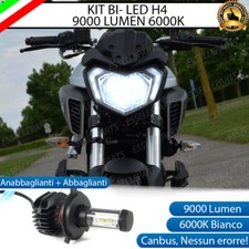 LAMPADA LED FARO H4 6000K 9000 LUMEN CANBUS YAMAHA MT 125 NO AVARIA LUCI BIANCHE