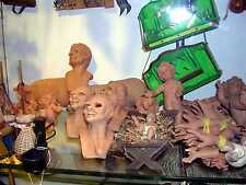 TESTE MANI PIEDE IN TERRACOTTA DIPINTE E NON OCCHI IN VETRO AL PZ. VARIE MISURE 