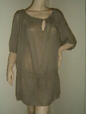 CAMICIA CAMICETTA BLUSA DONNA SETA COTONE VERDE LEGGI LE MISURE TAGLIE FORTI