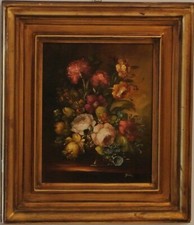 Quadro, Olio su legno, vaso