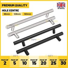 Armadio Cucina Armadio T-Bar Maniglia Porta Acciaio Inox Spazzolato e Nero