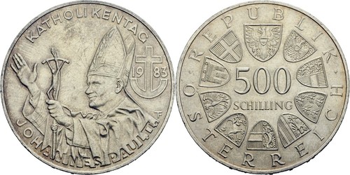 Austria 500 scellini 1983