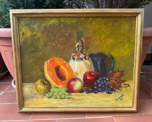 Dipinto olio tela pizzala - dipinto, su