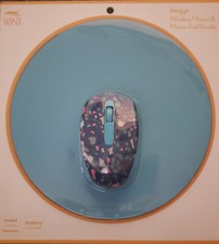 Pacchetto mouse e mouse pad wireless Winx Blue Terazzo