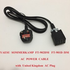 Yaesu Sommerkamp FT-902DM  FT-901DM /D FT-902 FT-901 power cord cable AC UK PLUG