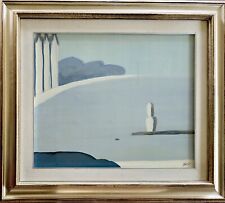 VIRGILIO GUIDI OLIO SU TELA AUTENTICO “PUNTA DOGANA” 87x75 VENEZIA SAN MARCO