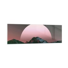 Quadro su Vetro 160x50cm Paesaggio montagne sole Stampe Immagini Moderni Murale