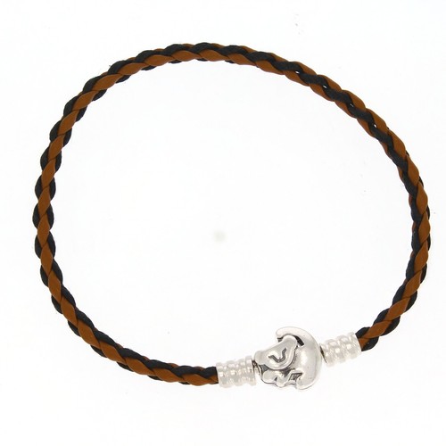 Bracciale pelle intrecciata - bracciale,