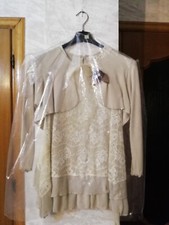 Abito Vestito con Coprispalla da Cerimonia Cresima Ragazza Taglia XXL 