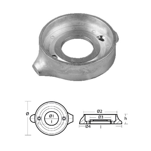 Tecnoseal 00706al anodo volvo - anodo,