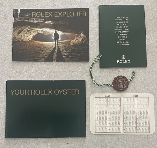 Rolex explorer booklet set - rolex,