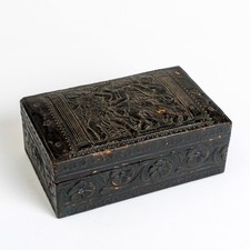 Antica scatola decorata in