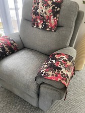 Copripoltrona Schienale Poltrona Antimacassar Divano Poltrona 1x Rosso Beige Mix