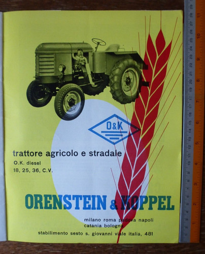 Pubblicità trattori orenstein - trattori,
