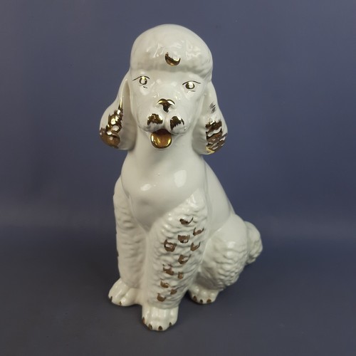 Scultura ceramica cane - ceramica, poodle