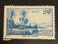 Francobolli Marocco Posta Aerea Ksar es Souk Mc 407 Sc C55 Yt PA102 1955