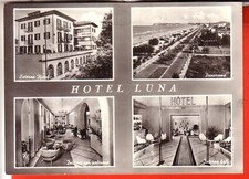 CARTOLINA   RICCIONE  B/N  VIAGGIATA  1961  HOTEL  LUNA  BELLA   OCC