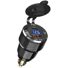 Presa DIN a USB C PD per Moto BMW: Doppio USB Adattatore Spina DIN Presa Accendi