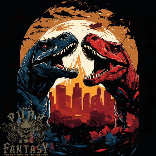 Dinosauri con una luna sullo - dinosauri,
