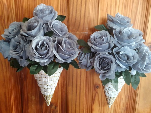 Coppia rose artificiali - rose,