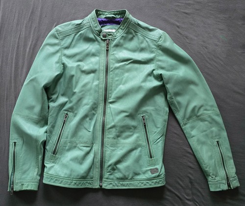 Giacca pelle diesel verde - di,