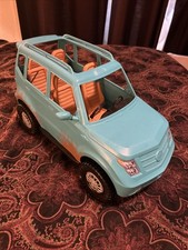 Mattel Barbie SUV Jeep 2016 Teal Mudding FGC99 auto manca 1 specchio laterale