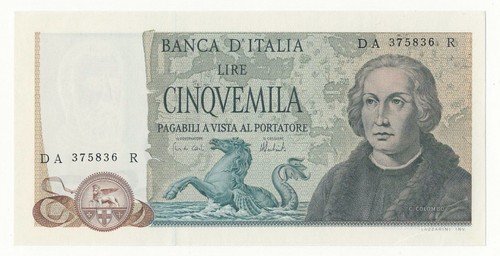 5000 lire colombo - lire, tipo