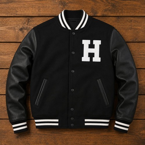 Giubbotto uomo nero varsity - nero,