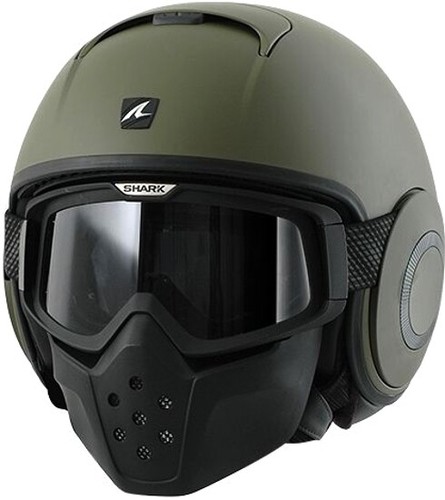 Casco jet shark raw blank - blank, mat